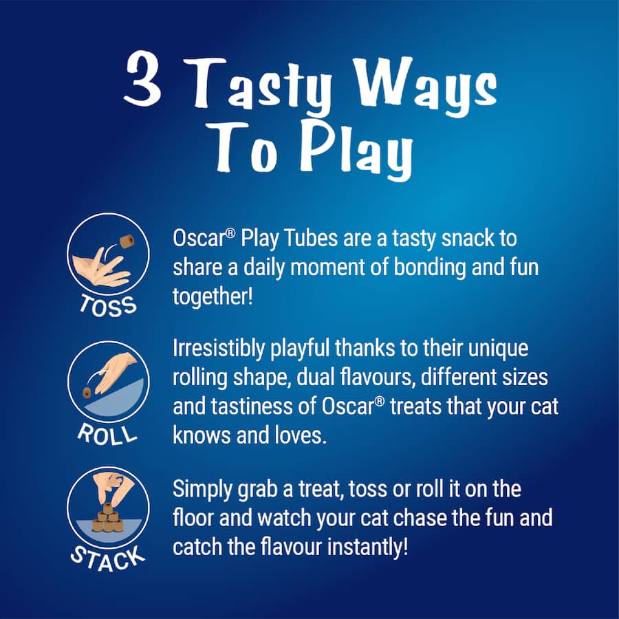 Oscar Play Tubes Cat Treats Tuna & Crab 140g