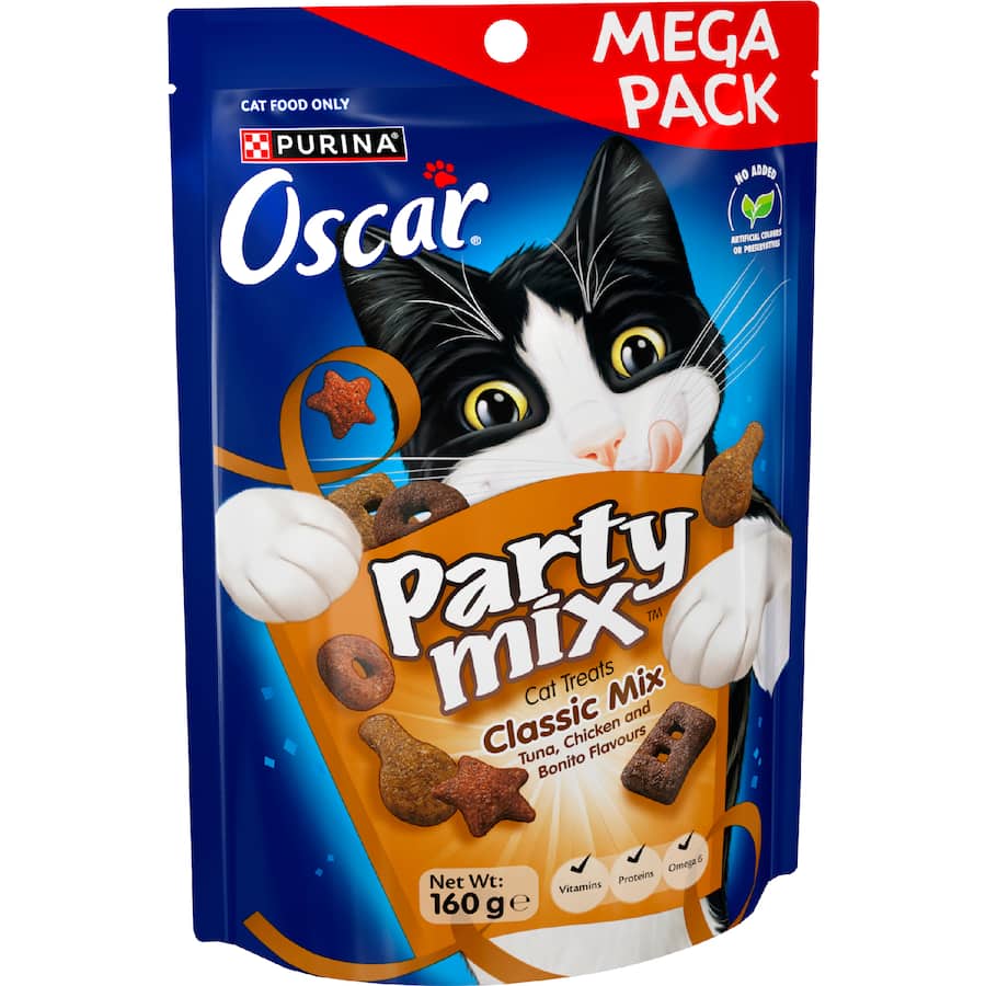 Oscar Party Mix Classic Cat Treats Tuna, Chicken & Bonito 160g