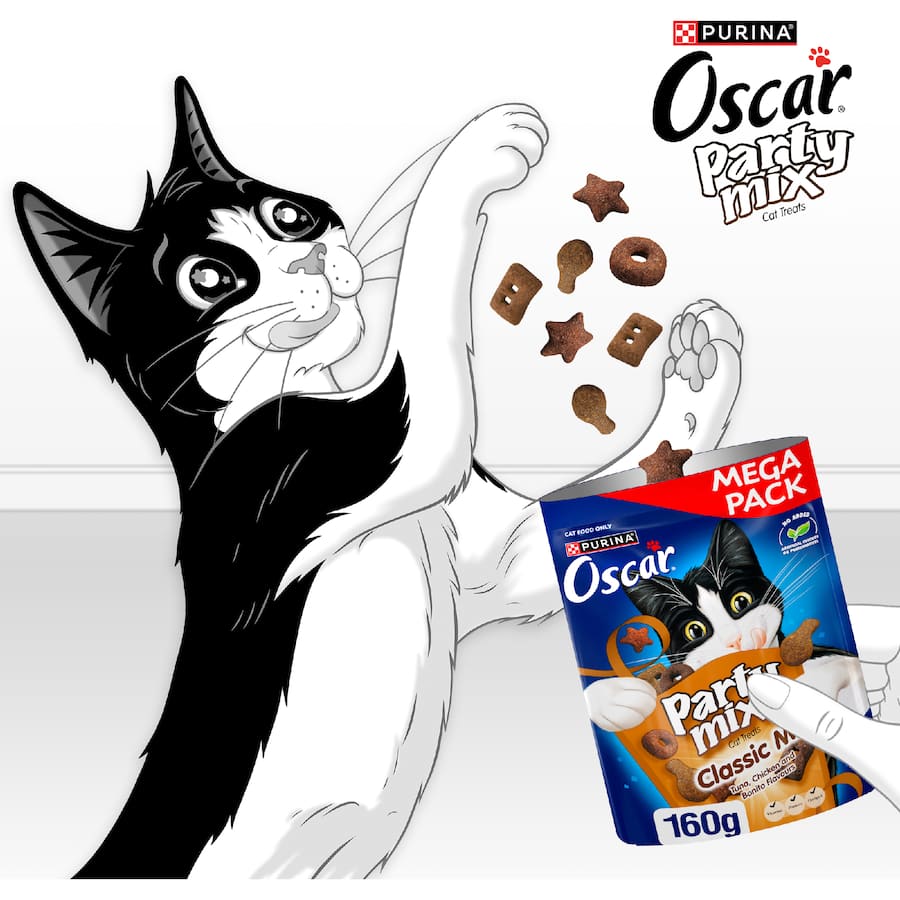 Oscar Party Mix Classic Cat Treats Tuna, Chicken & Bonito 160g