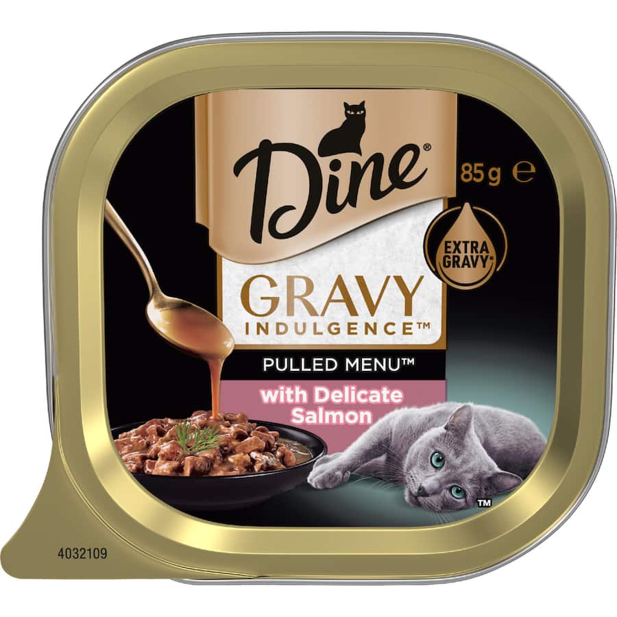 Dine Wet Cat Food Salmon In Gravy Tray 85g