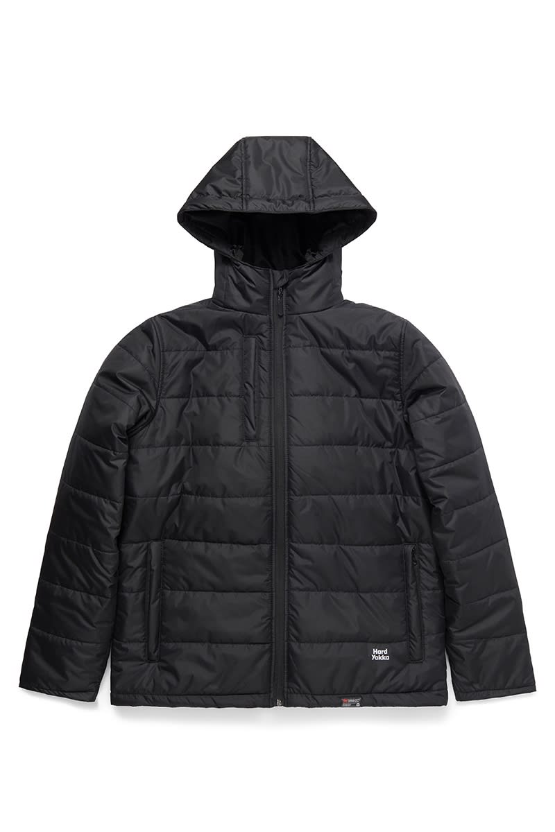 Hard Yakka, Puffa 2.0 Jacket, Y06723 - Black (Size: 5XL)
