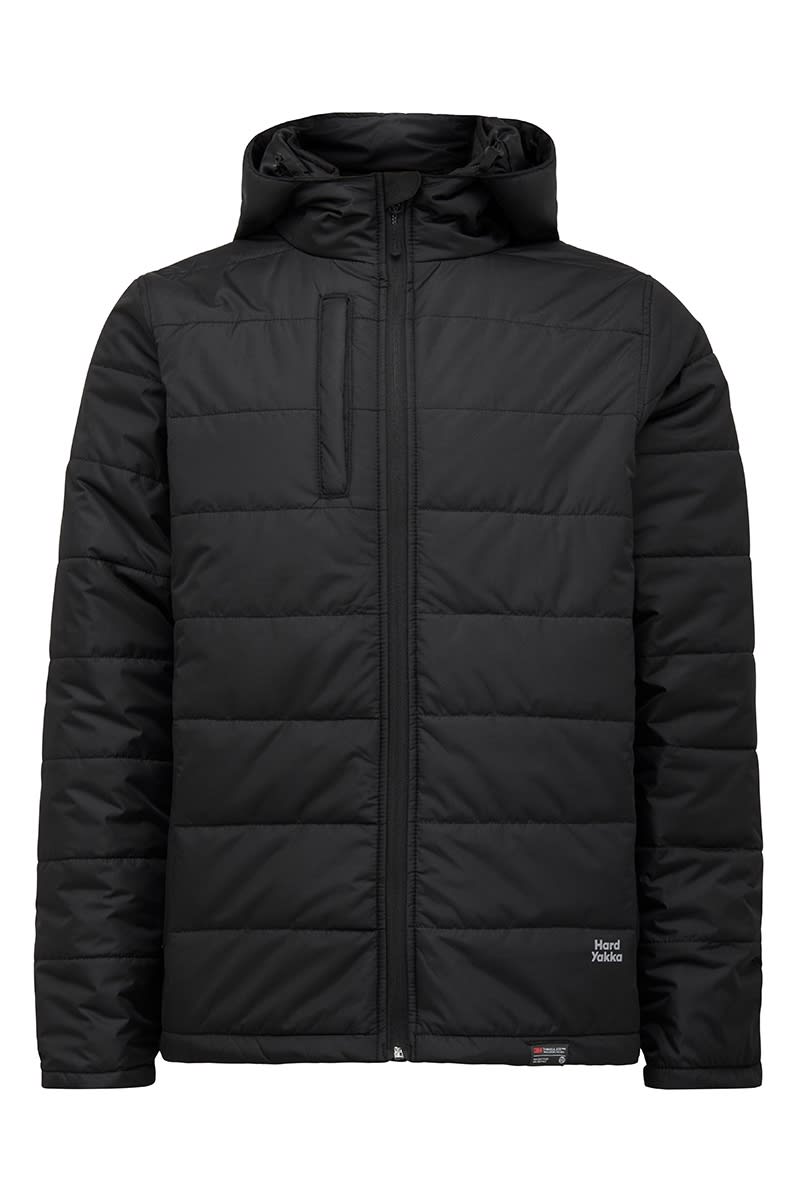 Hard Yakka, Puffa 2.0 Jacket, Y06723 - Black (Size: 5XL)