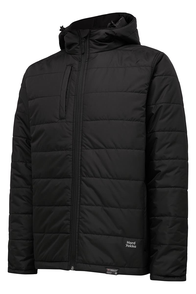 Hard Yakka, Puffa 2.0 Jacket, Y06723 - Black (Size: 2XL)