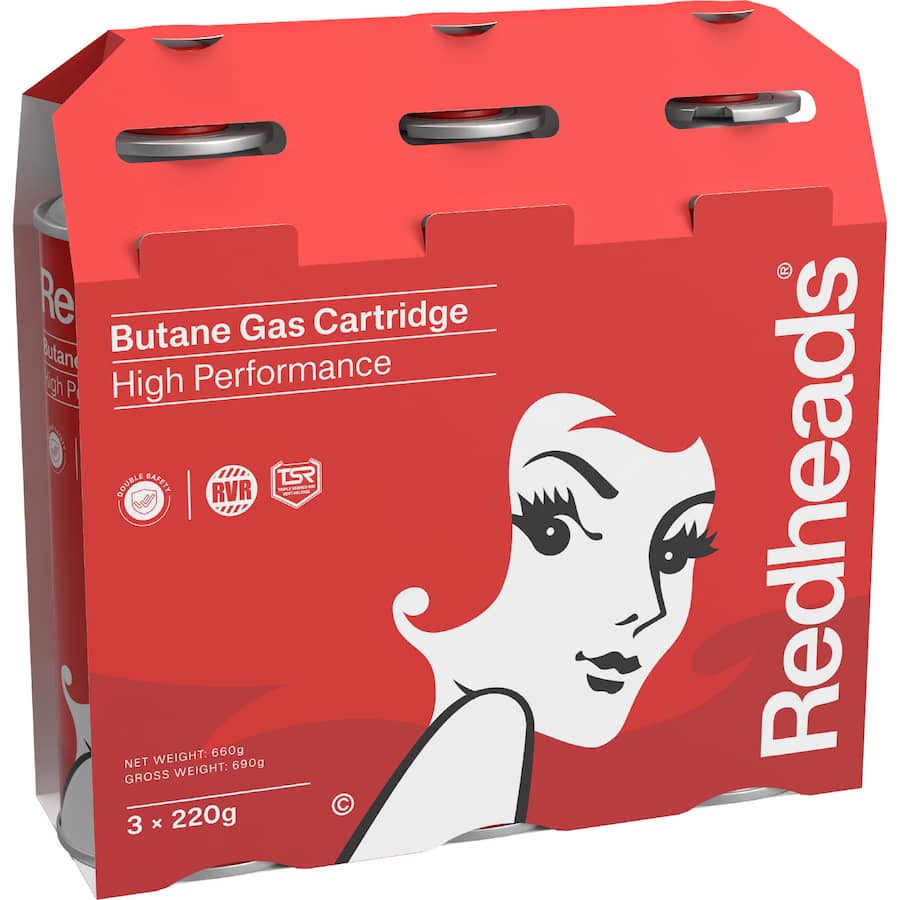 Redheads Cartridges Butane Gas 3pack