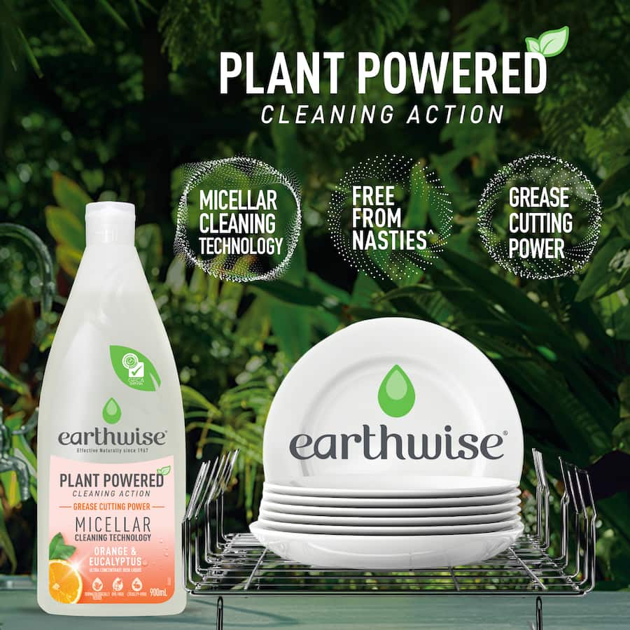 Earthwise Dish Liquid Orange & Eucalyptus - 900mL