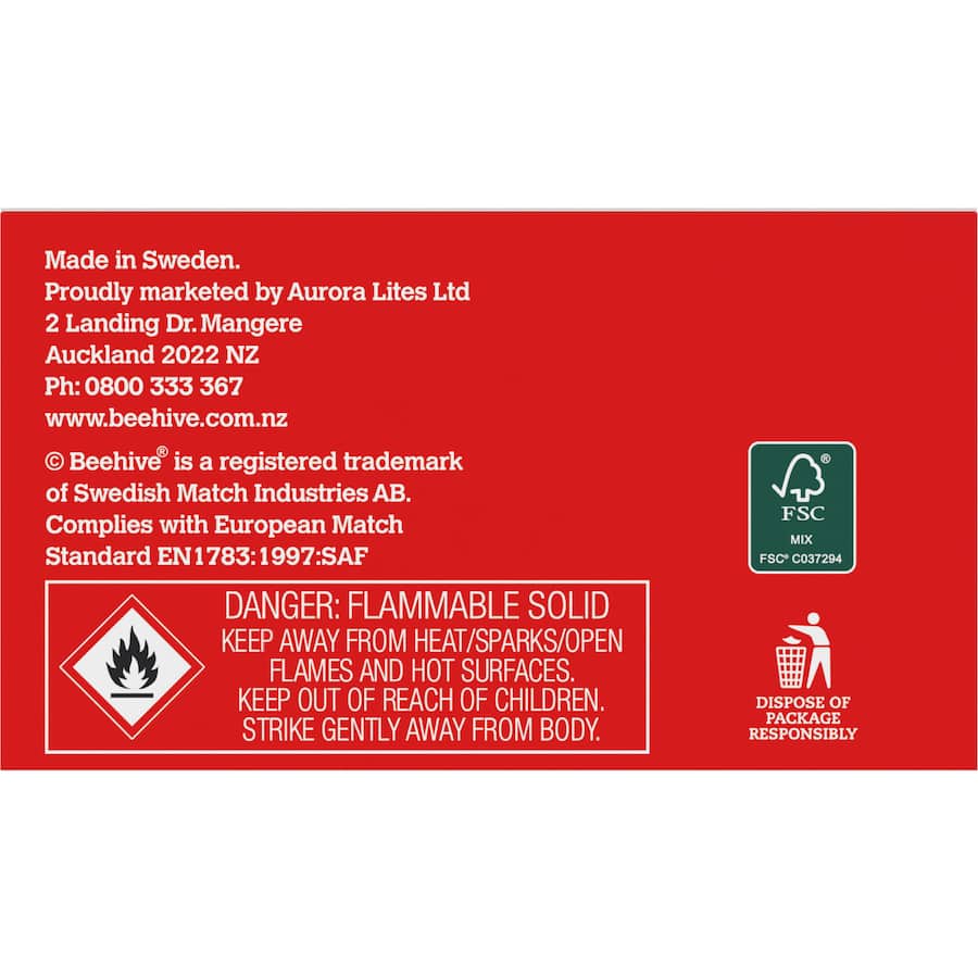 Beehive Safety Matches Extra Long 2 x 45pack