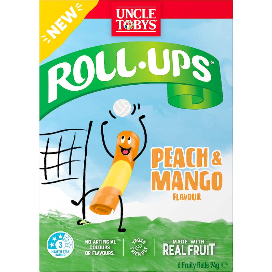 Uncle Tobys Roll-ups Peach & Mango 94g