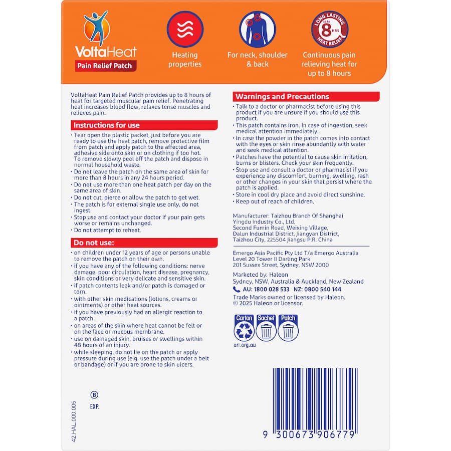 Voltaren Heat Patch 2pack