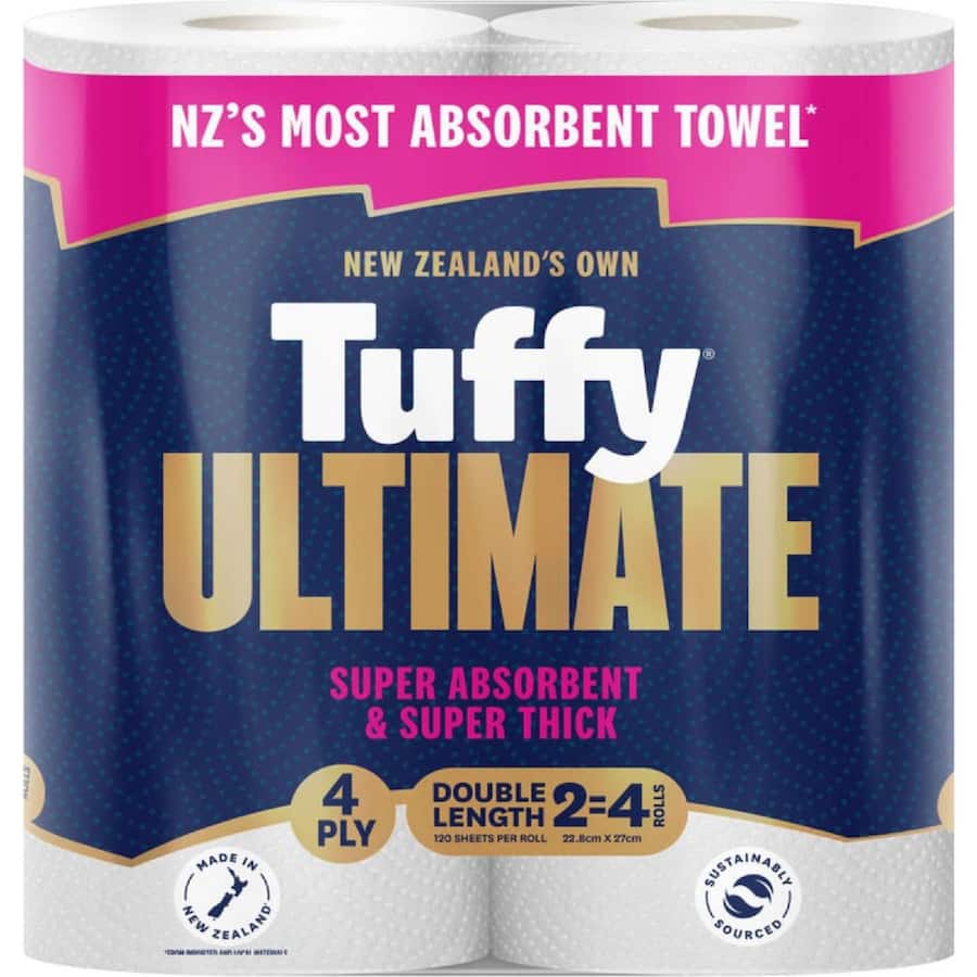 Tuffy Paper Towels Ultimate 4ply Double Length 2 pack