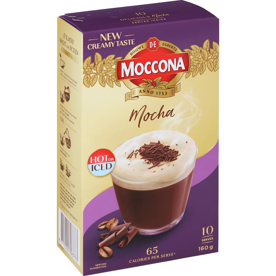 Moccona Coffee Sachets Velvety Mocha 10pack