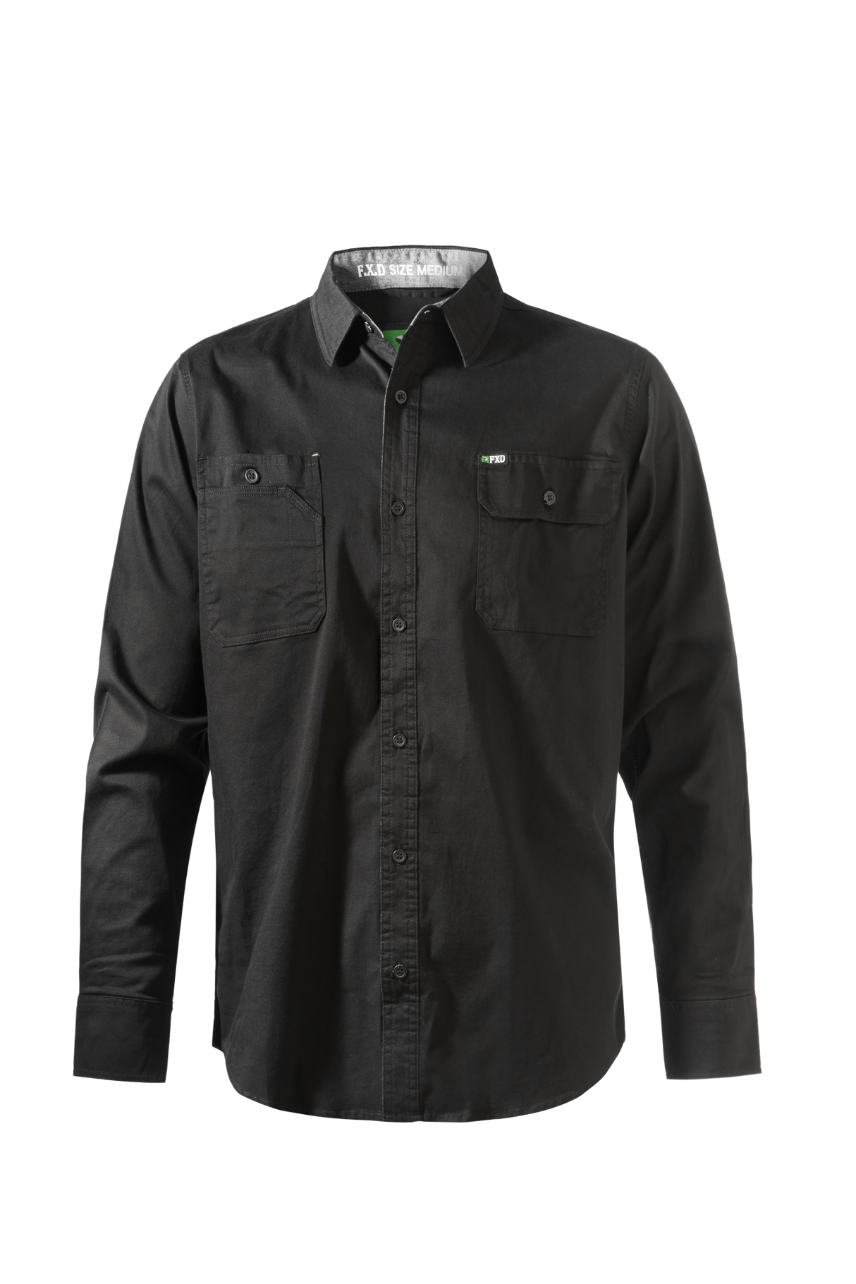 FXD, Cotton Stretch Work Shirt, LSH-1 - Black - 3XL