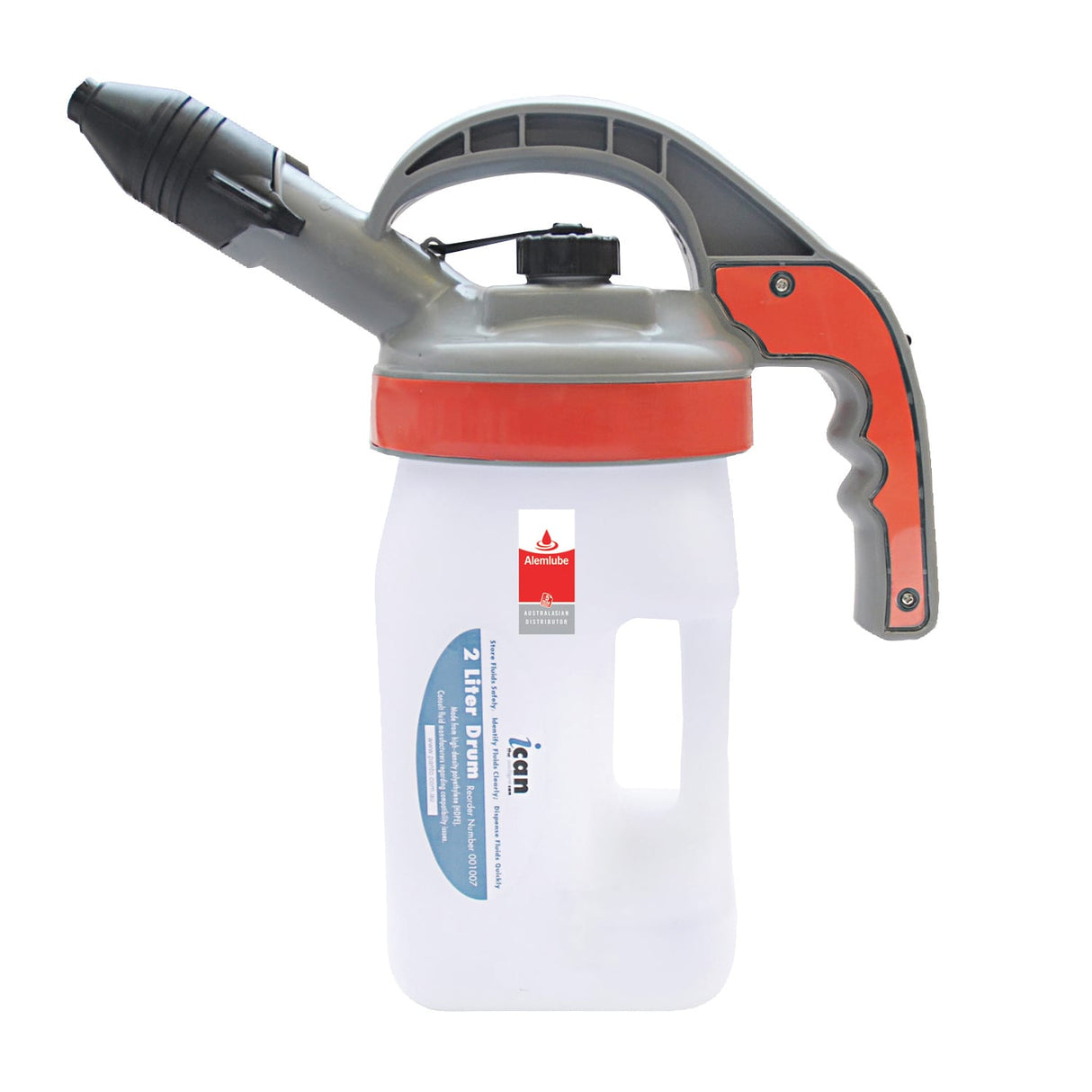 Alemlube iCan 2L Container with 12mm Pour Lid Kit