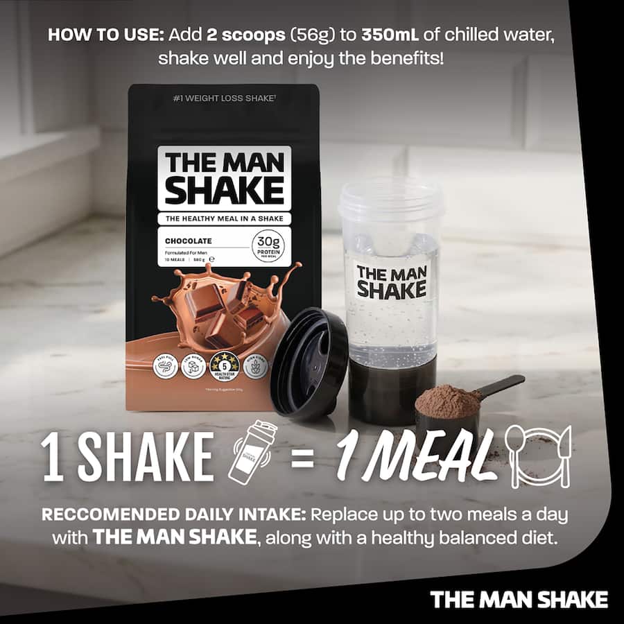 The Man Shake Meal In A Shake Chocolate 560g