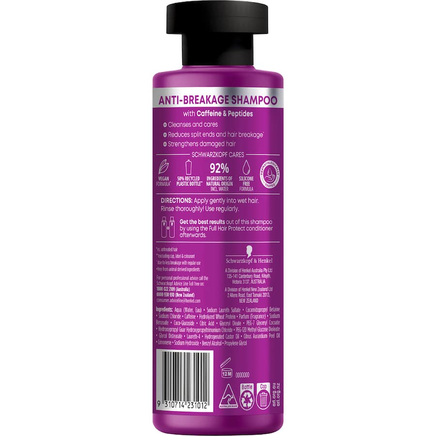 Schwarzkopf Anti-breakage Shampoo Full Hair Protect 200mL