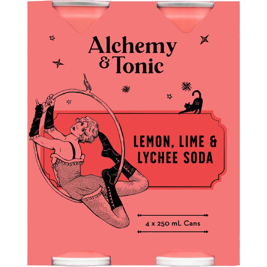 Alchemy & Tonic Soda Lemon Lime & Lychee 1L