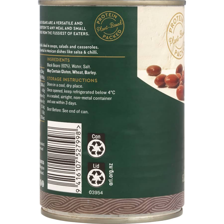 Delmaine Premium Beans Black In Brine Can 390g