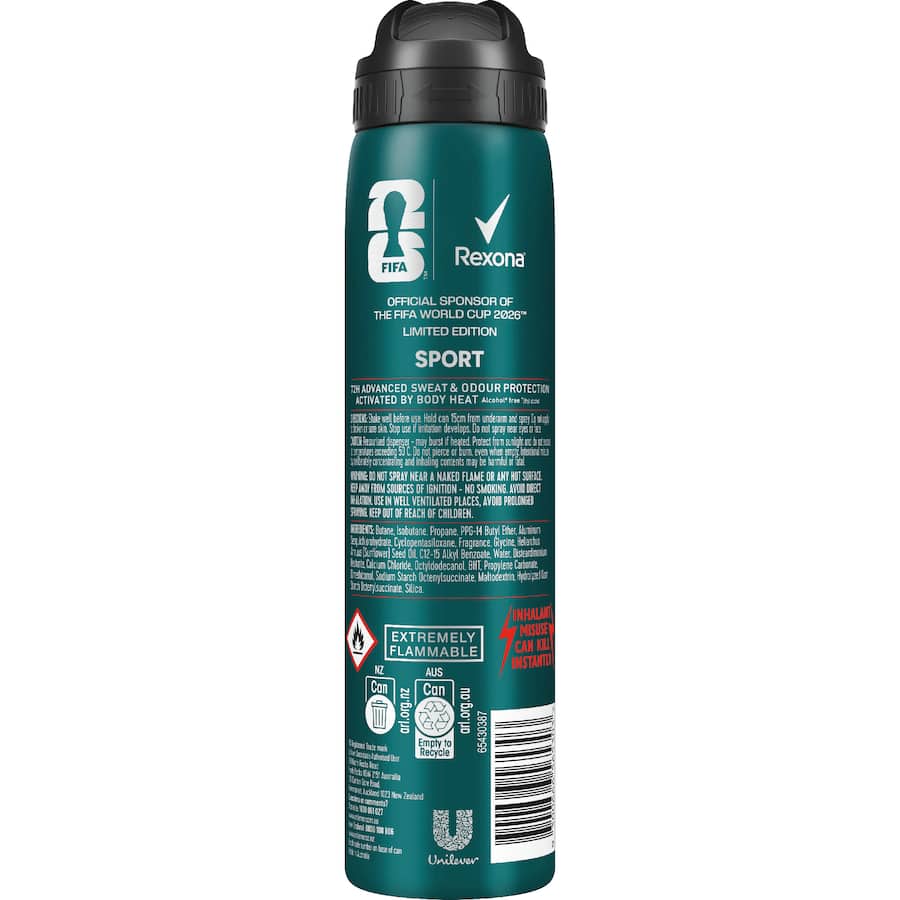 Rexona Men Advanced Antiperspirant 72hr Fifa Sport 220mL