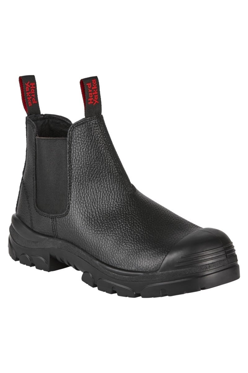 Hard Yakka, Grit Slip On Safety Boot - Black (Size: 07)