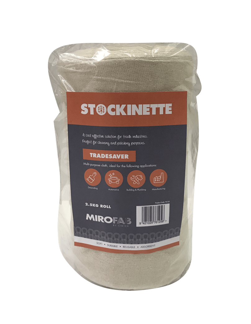 Tradesaver Stockinette Cleaning Cloth White 3.5kg