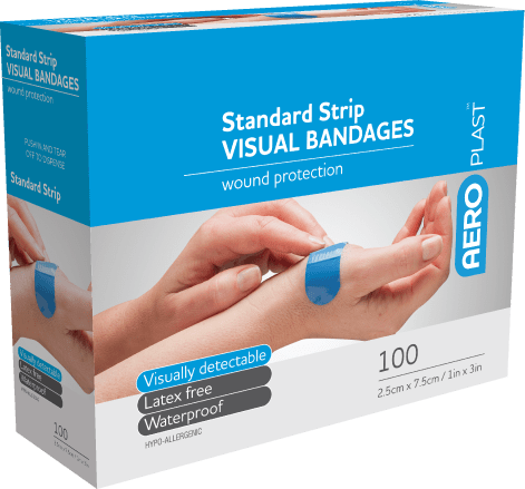 Visual Detectable Plasters 75 x 25mm Pack of 100