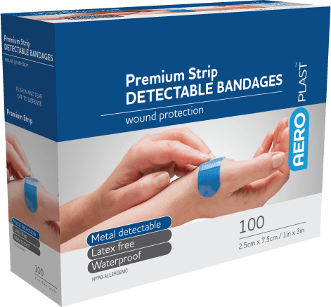 Metal Detectable Plasters 75 x 25mm Pack of 100