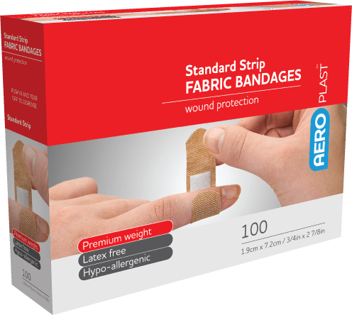 Aero Fabric Plasters 1.9cm x 7.2cm Pack of 100