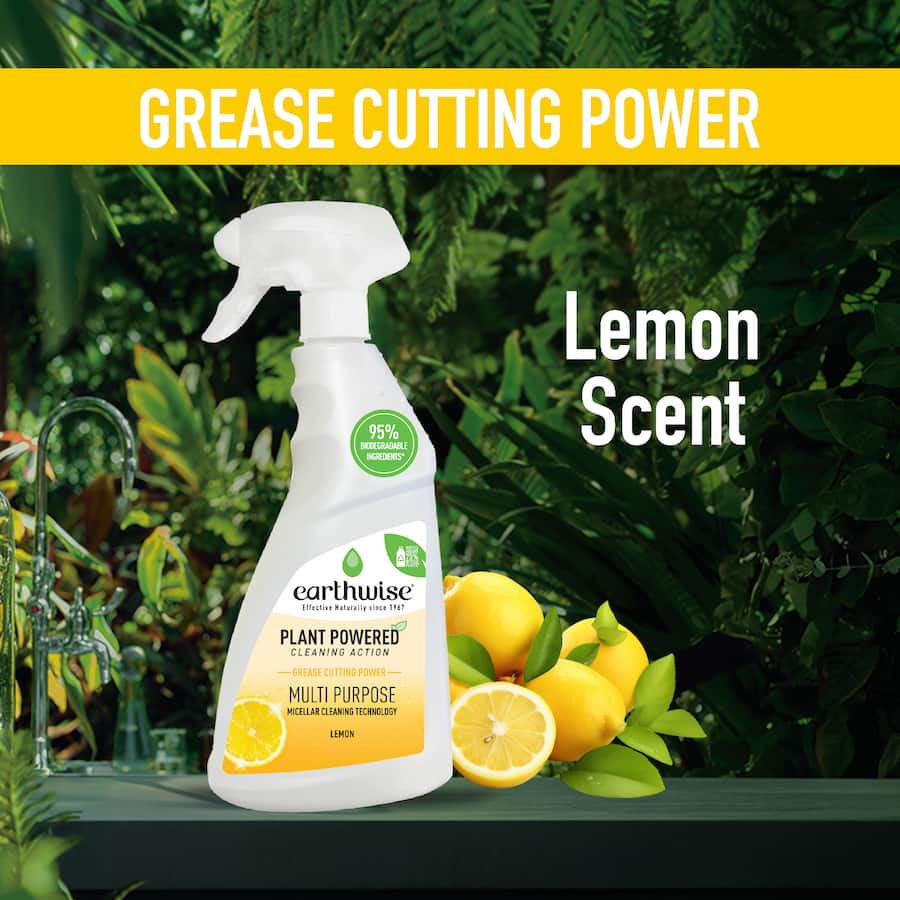 Earthwise Grease Cutting Spray Multi Purpose, Lemon 500mL