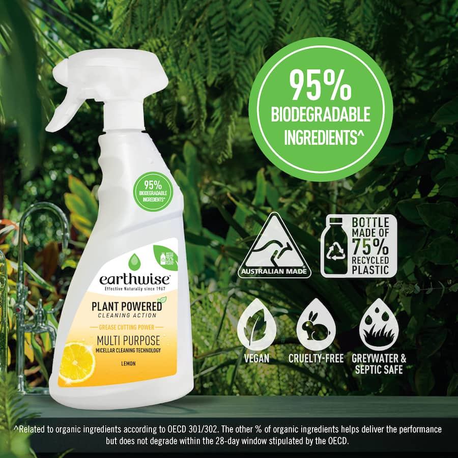 Earthwise Grease Cutting Spray Multi Purpose, Lemon 500mL