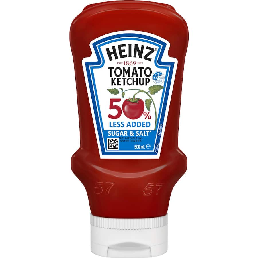 Heinz Ketchup Tomato Less Sugar 500mL