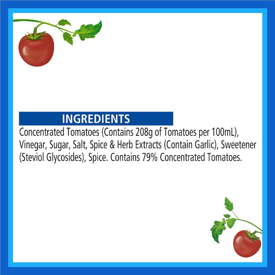 Heinz Ketchup Tomato Less Sugar 500mL