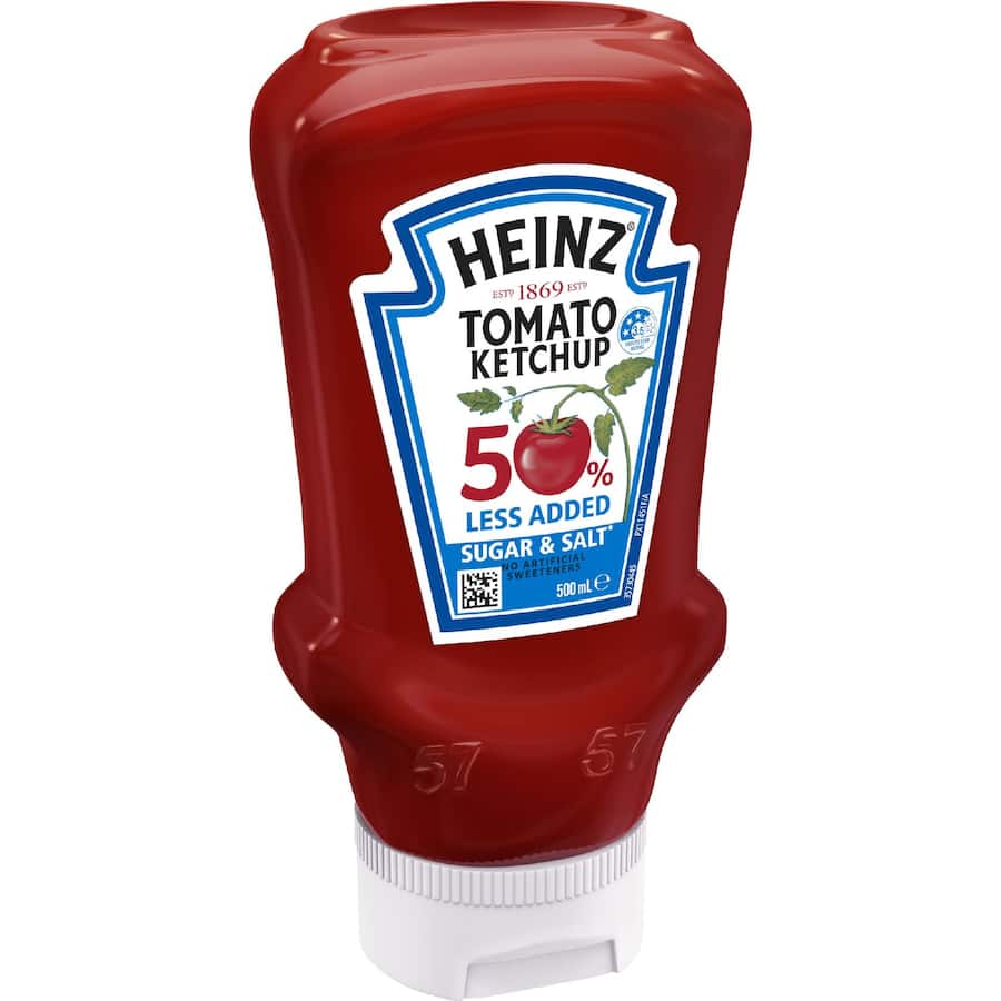 Heinz Ketchup Tomato Less Sugar 500mL