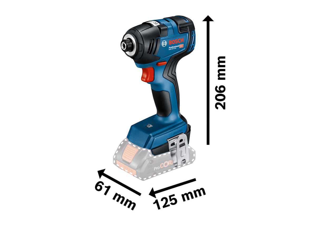 Bosch GDR 18V-200 Brushless Cordless Impact Driver 1/4" Hex (Skin Only)