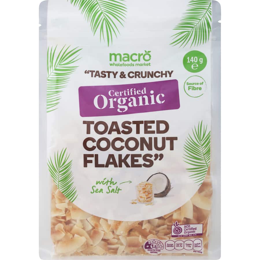 Macro Organic Coconut Flakes Toasted 140g