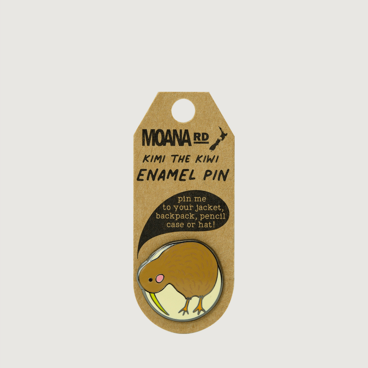 Moana Road - Enamel Pins - Kimi the Kiwi - Pack of 6