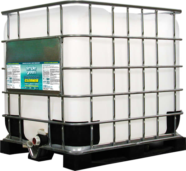 Simple Green Outdoor Cleaner Concentrate-1041L, a biodegradable solution for safely removing mould and mildew from outdoor surfaces.