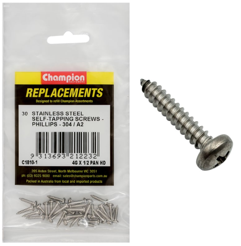 Self- Tapping Screws Stainless Steel (25PK)