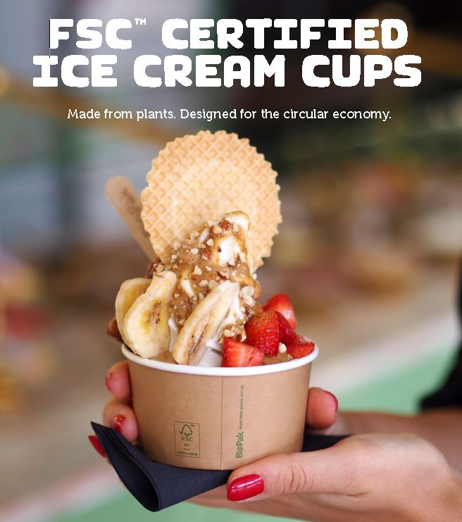 BioPak FSC Certified Paper Ice Cream BioCup 5oz/150ml 1000 (Carton)