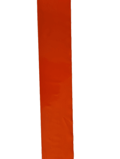 Bright orange barricade tape roll, 100mm wide and 300m long, for marking hazards and ensuring safety in various environments.