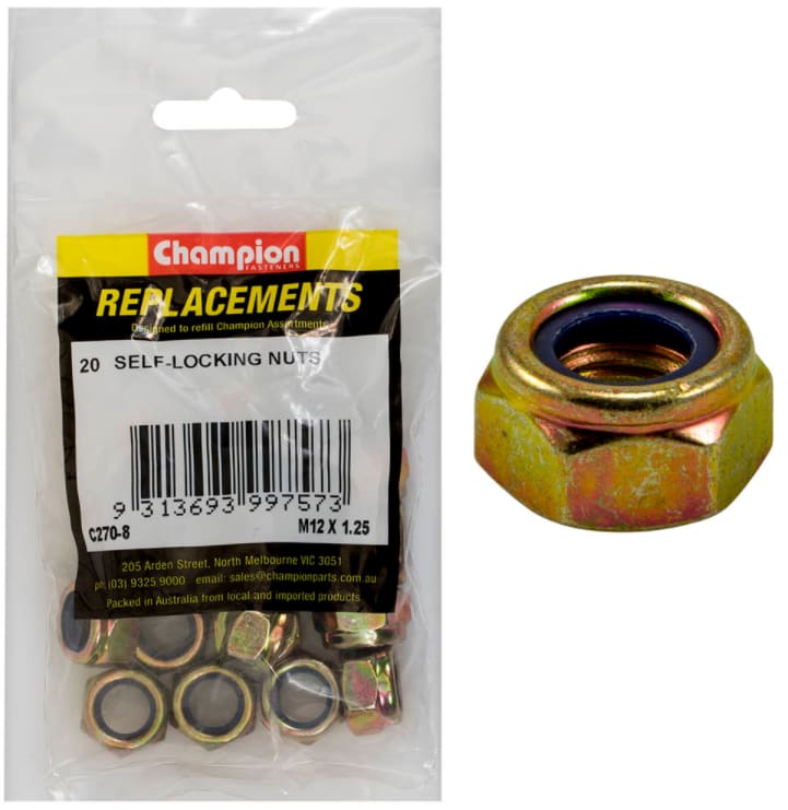 M12 X 1.25 Self- Locking Nuts 20PK