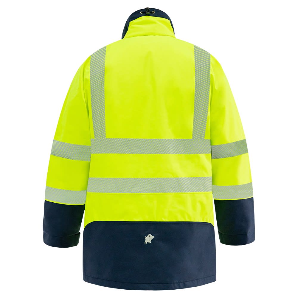 Bison, Extreme Hi Vis Jacket, 312052 - Yellow/Navy - 3XL