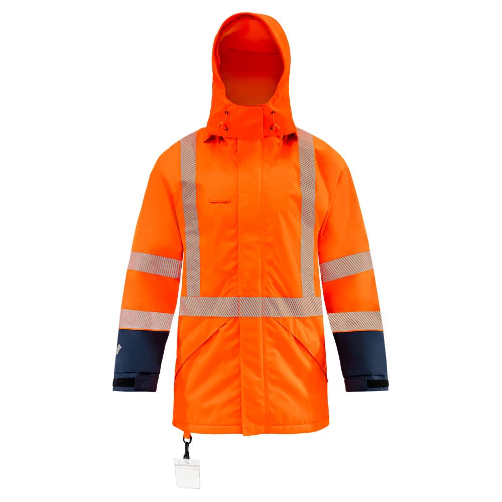 Bison, TTMC Extreme Hi Vis Jacket, 313052 - Orange/Navy - M