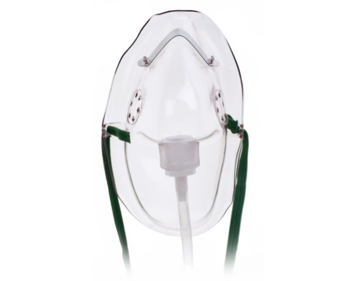 Hudson oxygen mask with 7 ft tubing, designed for comfort and effective oxygen therapy with adjustable features.
