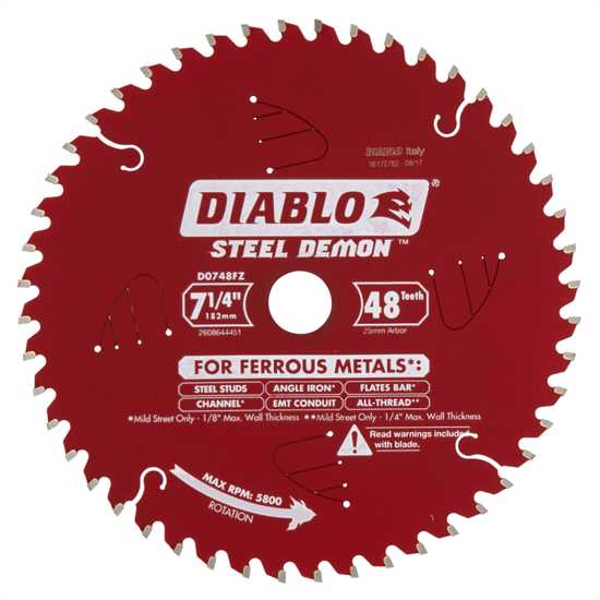 Diablo Steel Demon Circular Saw Blade 184mm 48T-Each
