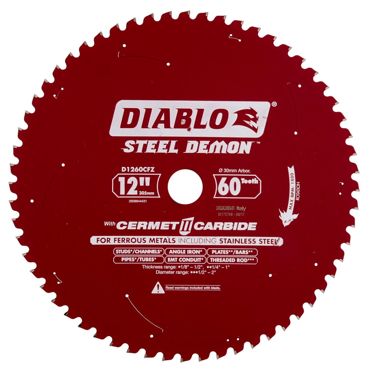 Diablo Steel Demon Circular Saw Blade 305mm 60T (Each)