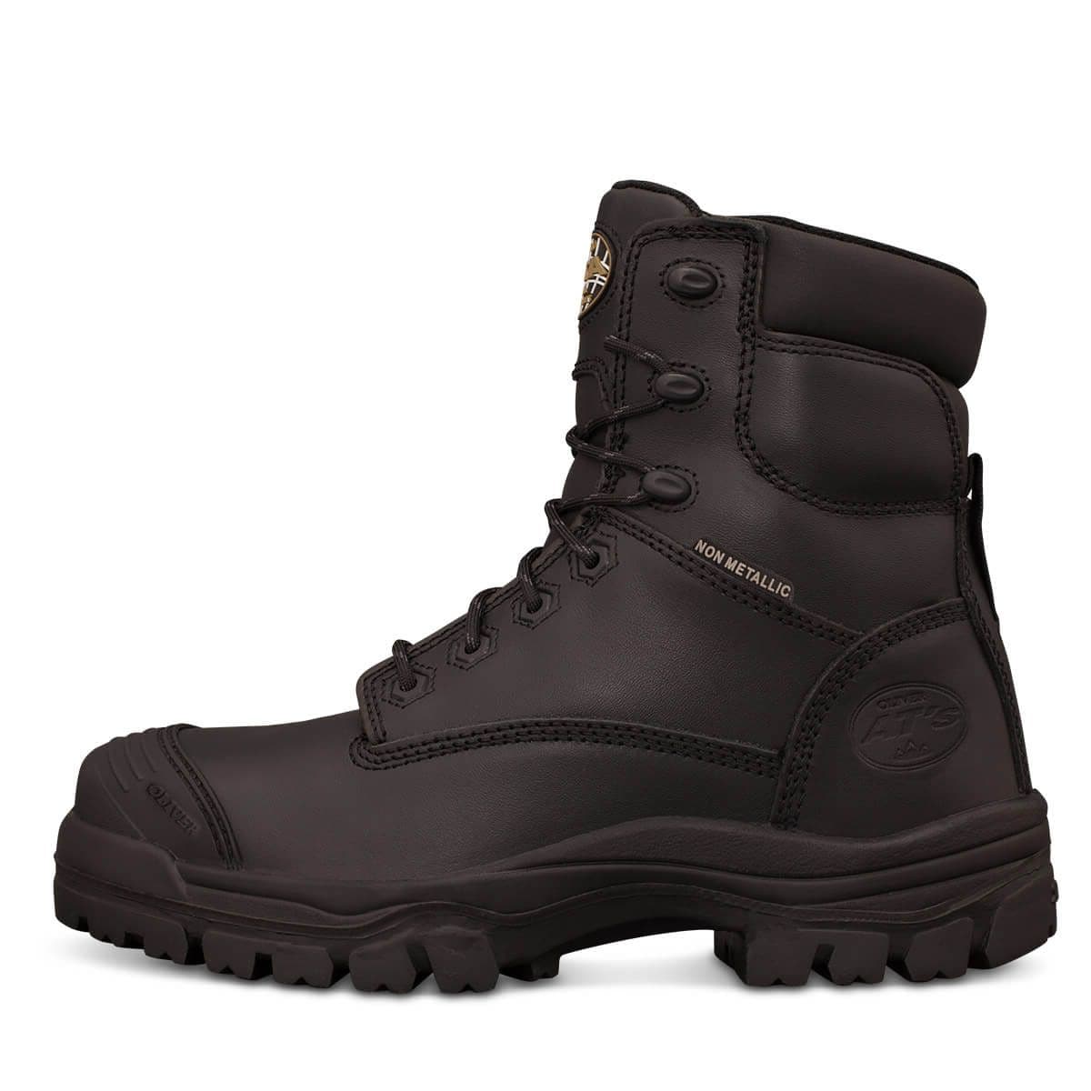 Oliver 45-645Z Zip Sided Safety Boots - Black (Size: 12)