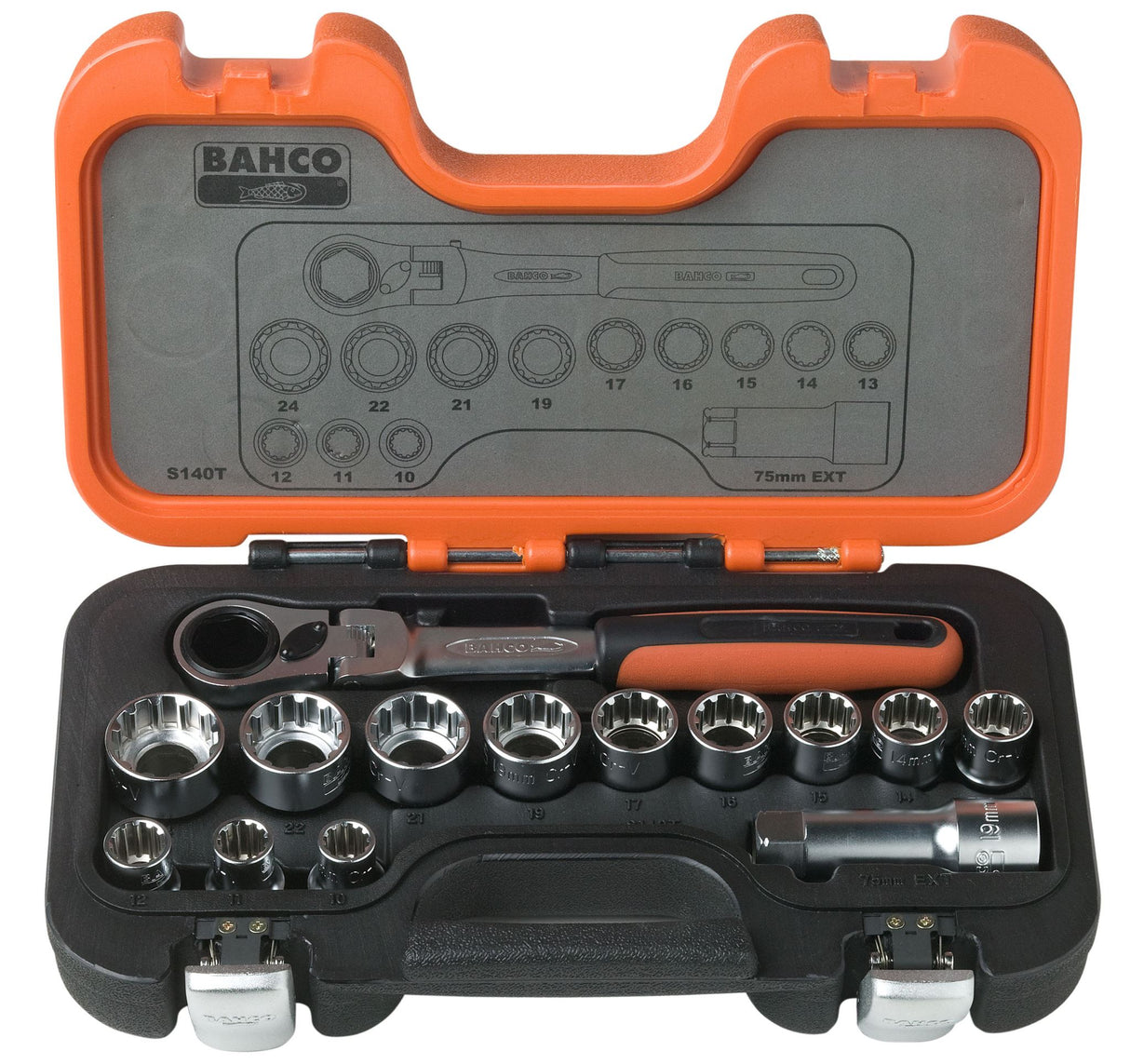 Bahco 14 Piece Go-Through Socket Set