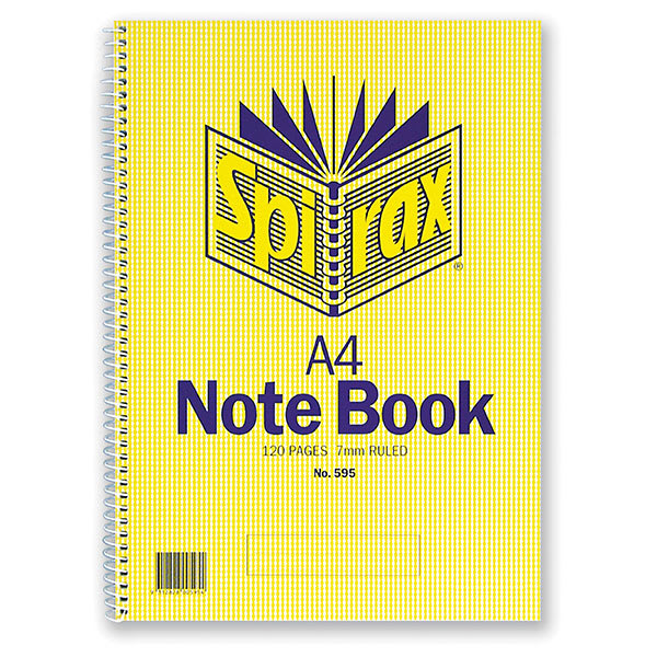 Spirax 595 A4 Notebook 120 Pages (Each)
