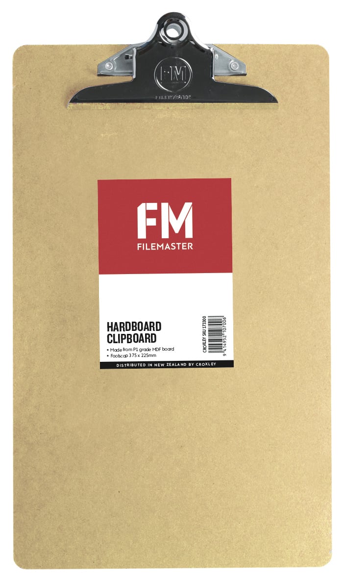 Filemaster Foolscap Hardboad Clipboard (Each)