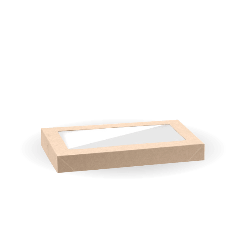 BioPak BioBoard Catering Tray PLA Window Lid XSmall 100 (Pack)