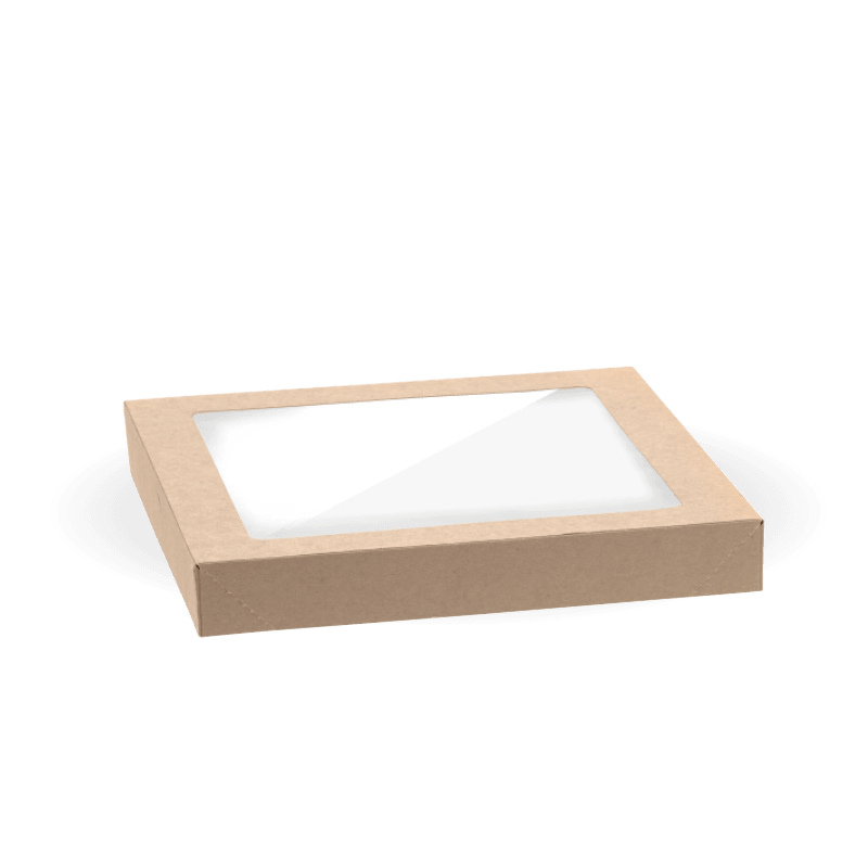 BioPak BioBoard Catering Tray PLA Window Lid Small 100 (Pack)
